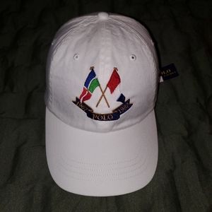 Ralph Lauren Polo Cross Flags White Hat